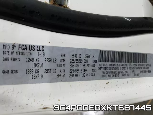 3C4PDDEGXKT687445 фото 2