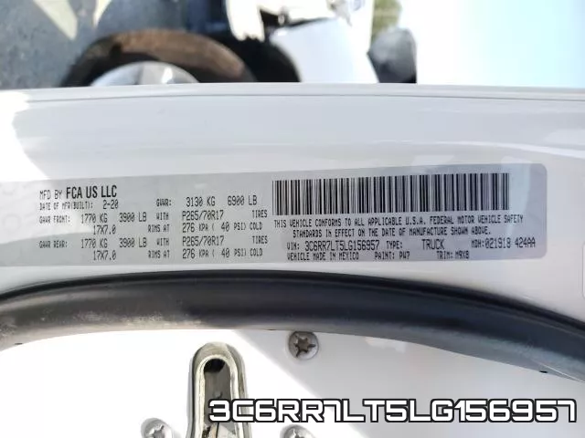 3C6RR7LT5LG156957 фото 2