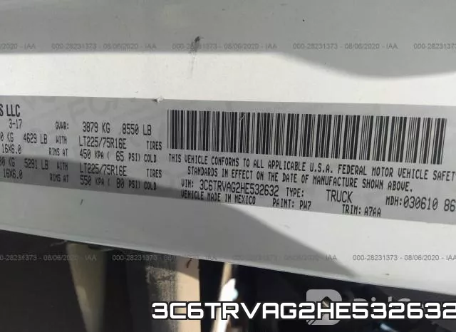3C6TRVAG2HE532632 фото 10