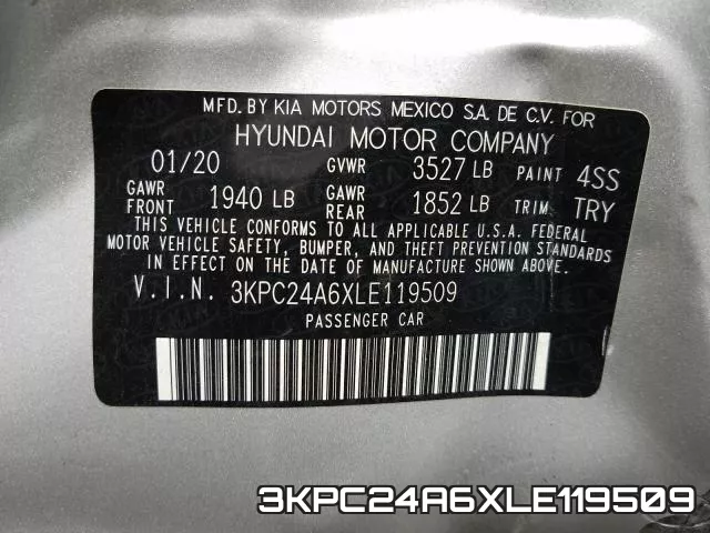 3KPC24A6XLE119509 фото 2