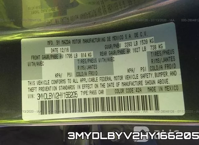 3MYDLBYV2HY166205 фото 10