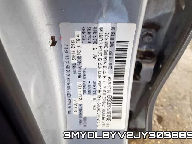 3MYDLBYV2JY303889 фото 2