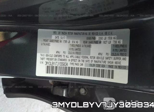 3MYDLBYV7JY309834 фото 10
