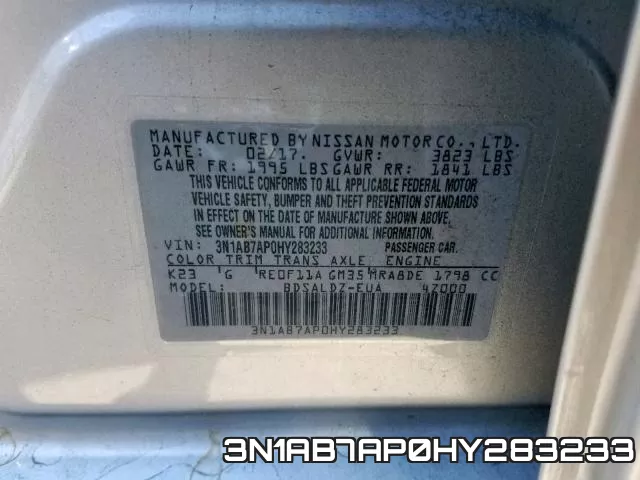3N1AB7AP0HY283233 фото 2