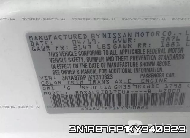 3N1AB7AP1KY340823 фото 9
