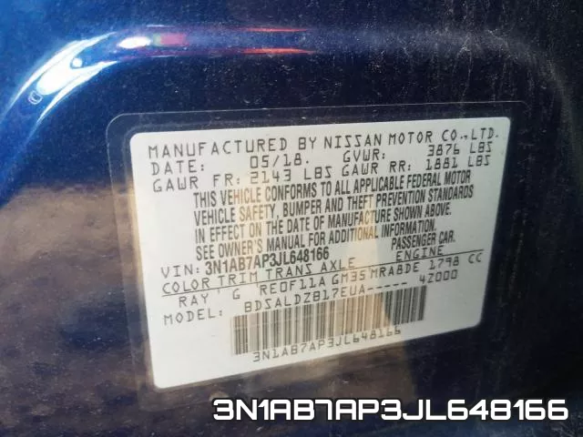 3N1AB7AP3JL648166 фото 2