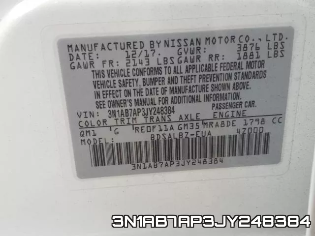 3N1AB7AP3JY248384 фото 2