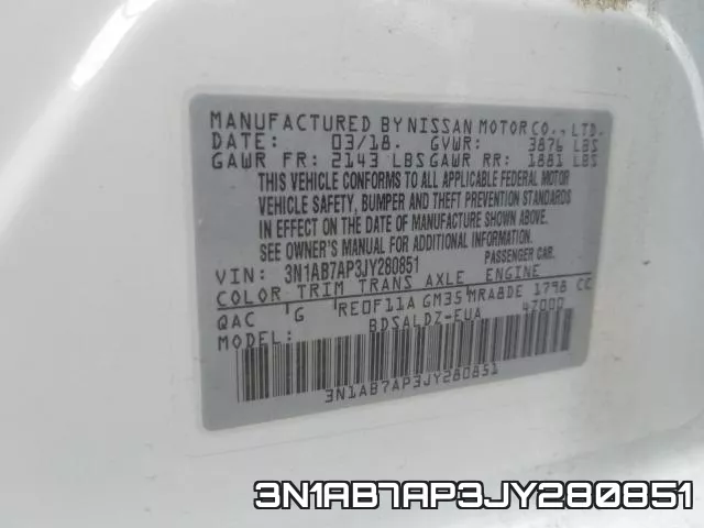 3N1AB7AP3JY280851 фото 2