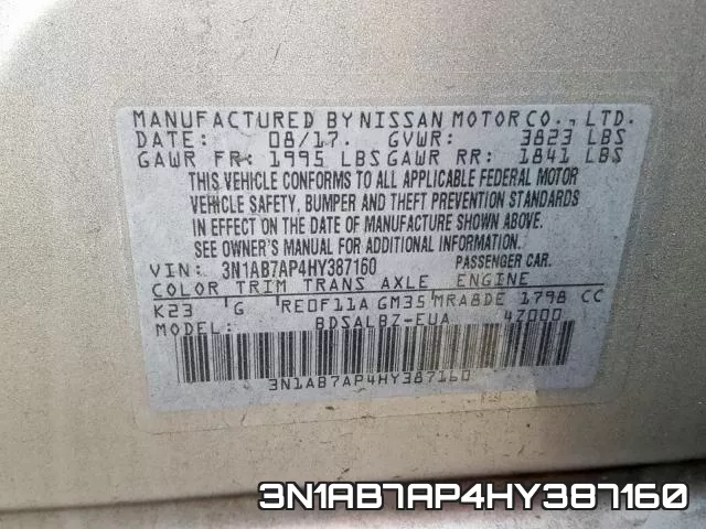 3N1AB7AP4HY387160 фото 2
