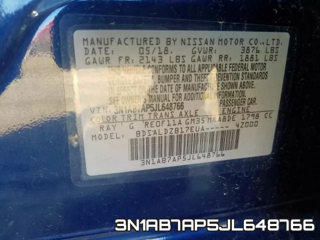 3N1AB7AP5JL648766 фото 2