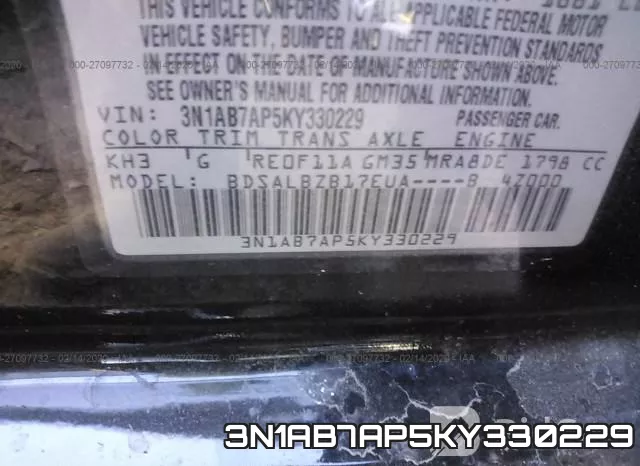 3N1AB7AP5KY330229 фото 10