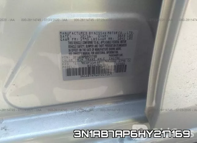 3N1AB7AP6HY217169 фото 10