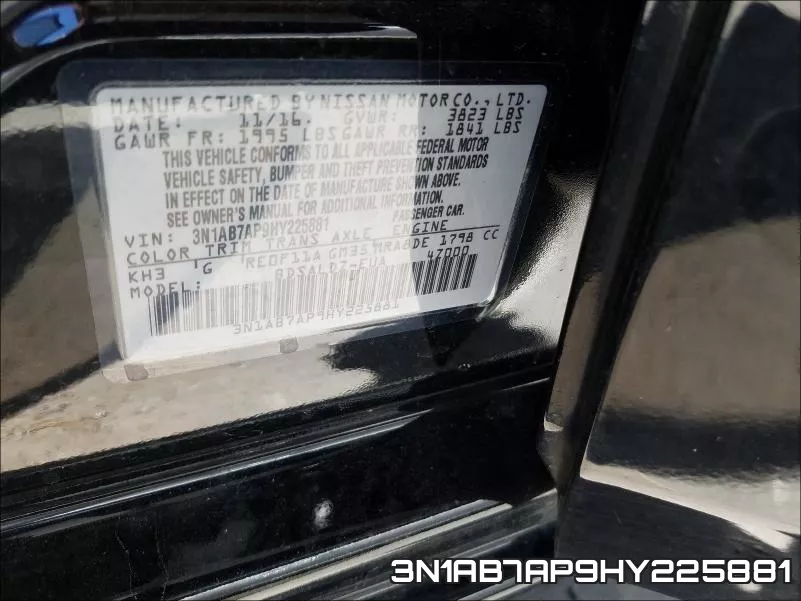 3N1AB7AP9HY225881 фото 2