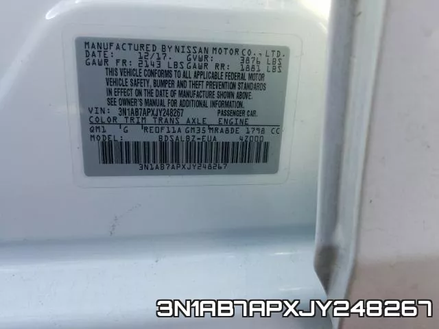 3N1AB7APXJY248267 фото 2