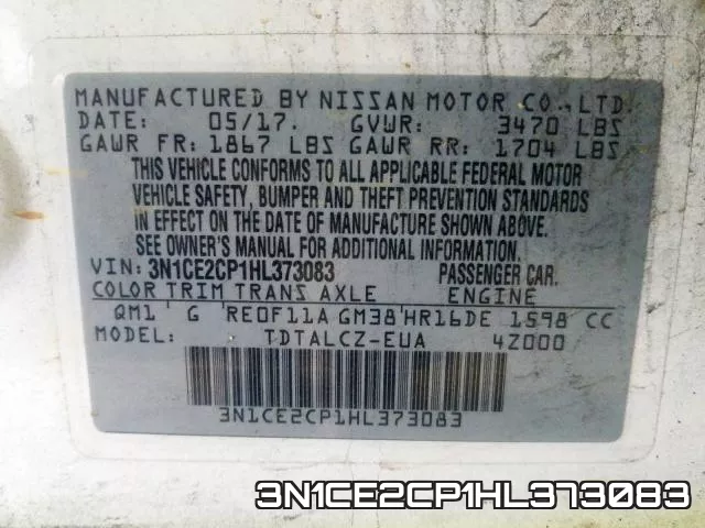 3N1CE2CP1HL373083 фото 2