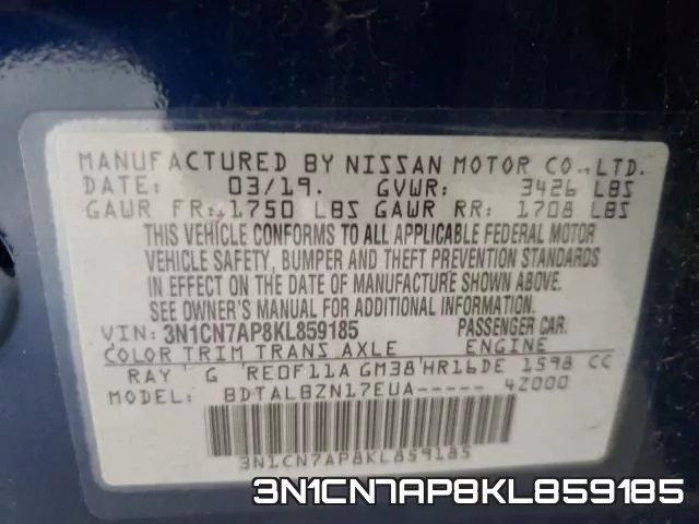 3N1CN7AP8KL859185 фото 2