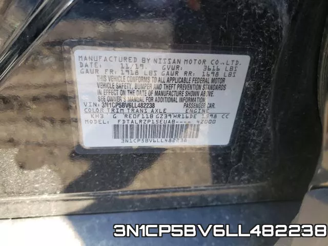3N1CP5BV6LL482238 фото 2