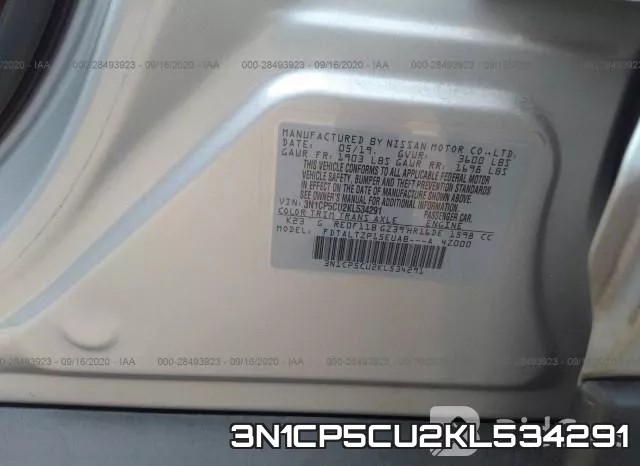 3N1CP5CU2KL534291 фото 10