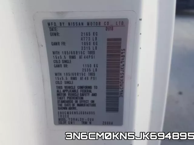 3N6CM0KN5JK694895 фото 2