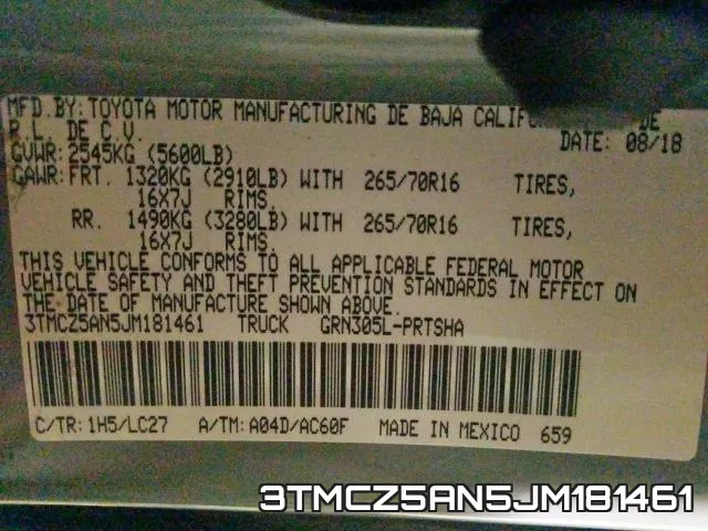 3TMCZ5AN5JM181461 фото 2