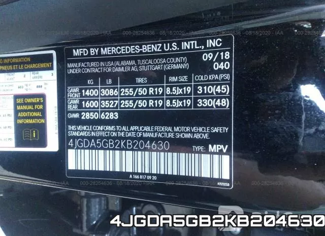 4JGDA5GB2KB204630 фото 10