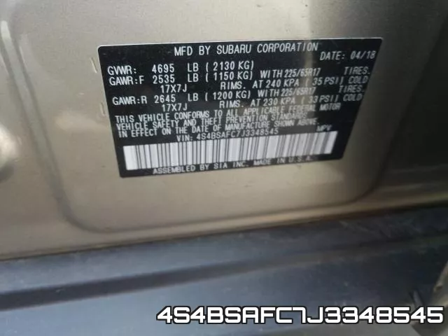 4S4BSAFC7J3348545 фото 2