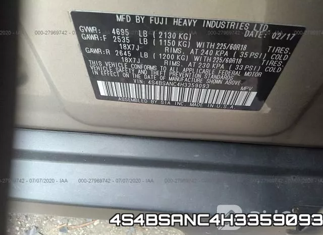 4S4BSANC4H3359093 фото 10