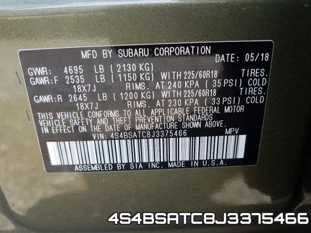 4S4BSATC8J3375466 фото 2