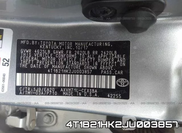 4T1B21HK2JU003857 фото 10