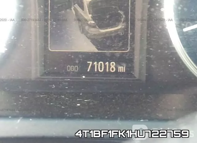 4T1BF1FK1HU722759 фото 8