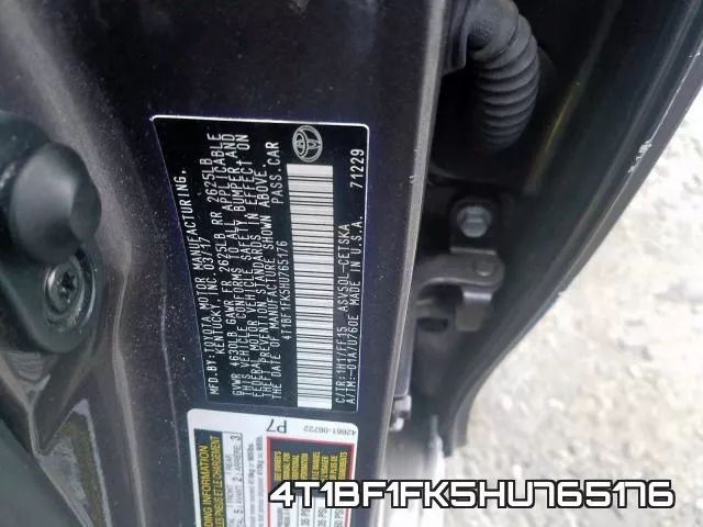 4T1BF1FK5HU765176 фото 2