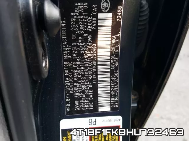 4T1BF1FK8HU732463 фото 2