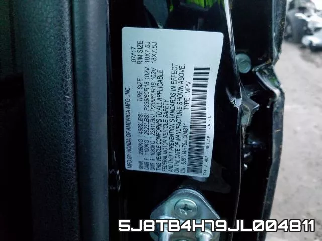 5J8TB4H79JL004811 фото 2