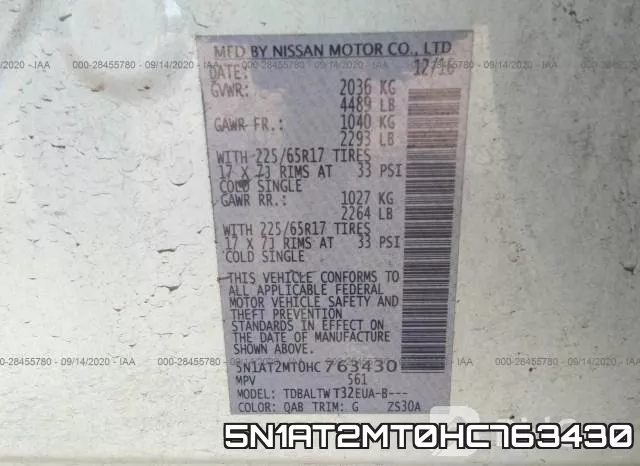 5N1AT2MT0HC763430 фото 10