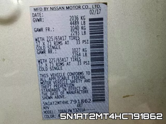 5N1AT2MT4HC791862 фото 2