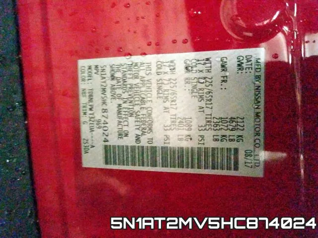 5N1AT2MV5HC874024 фото 2