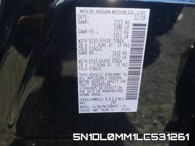5N1DL0MM1LC531261 фото 2