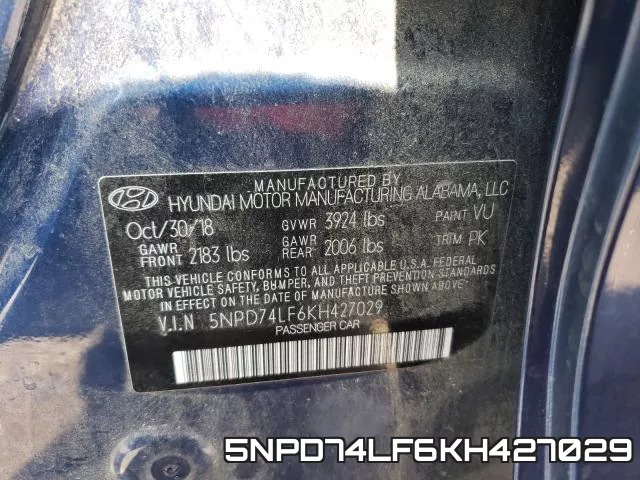 5NPD74LF6KH427029 фото 2