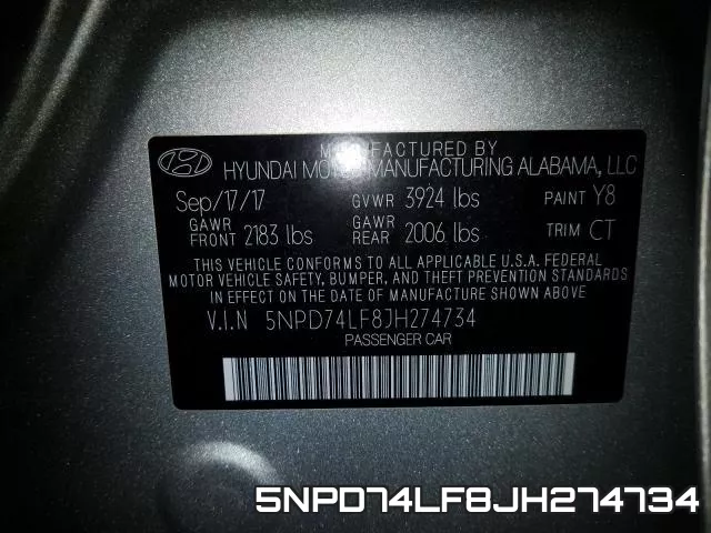 5NPD74LF8JH274734 фото 2