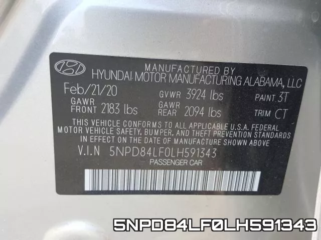 5NPD84LF0LH591343 фото 2