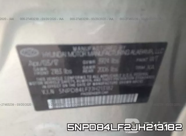 5NPD84LF2JH213182 фото 10