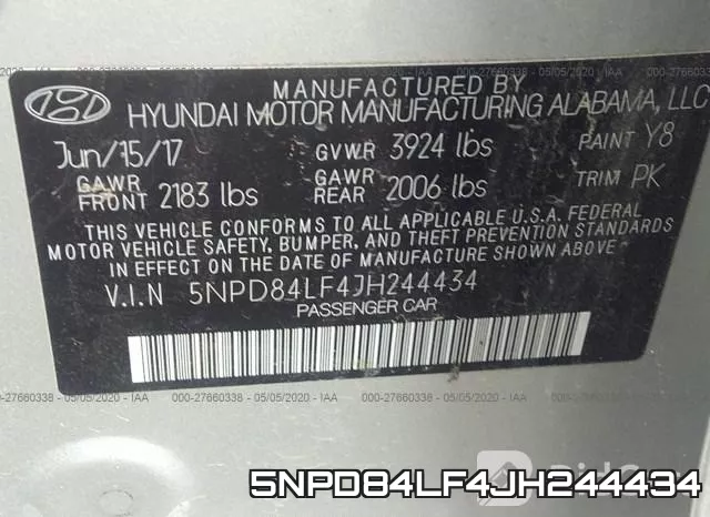 5NPD84LF4JH244434 фото 10