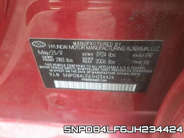 5NPD84LF6JH234424 фото 2