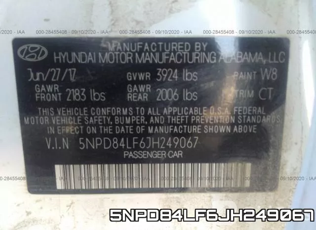 5NPD84LF6JH249067 фото 10