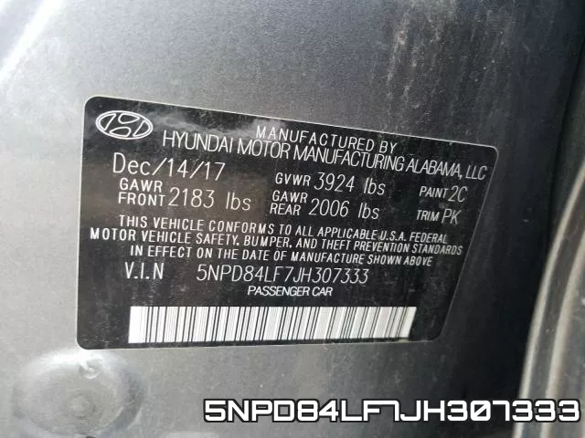 5NPD84LF7JH307333 фото 2