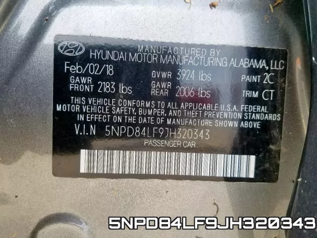 5NPD84LF9JH320343 фото 2