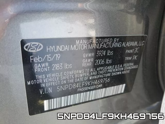 5NPD84LF9KH469756 фото 2