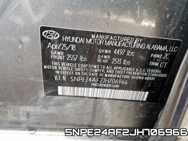 5NPE24AF2JH706966 фото 2
