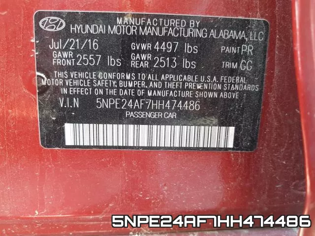 5NPE24AF7HH474486 фото 2