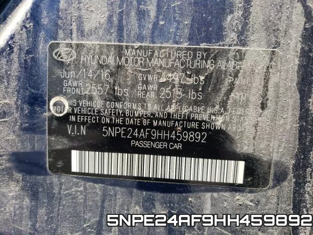 5NPE24AF9HH459892 фото 2